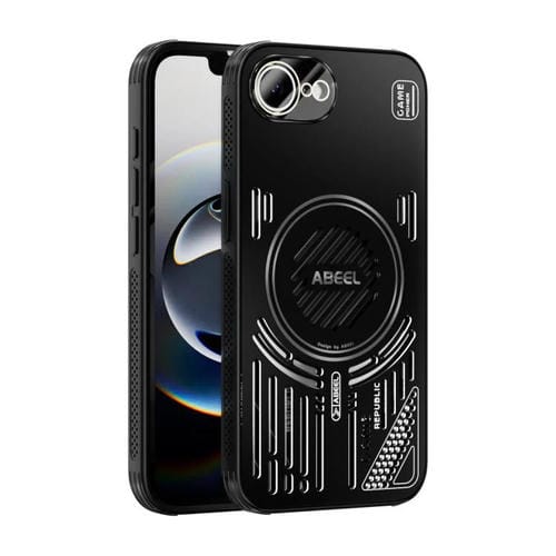 Funda ABEEL Ice Fox Series con disipador de calor Magsafe para iPhone 16e (negra)