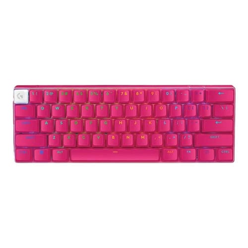 Teclado inalámbrico Logitech G PRO X 60 LIGHTSPEED interruptores ópticos GX-T (Rosa)