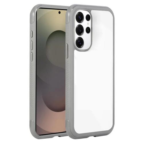 Funda de acrílico TPU transparente con borde liso para Samsung Galaxy S25 Ultra/S24 Ultra 5G (gris)