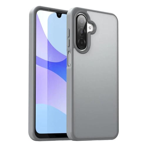 Funda híbrida de TPU translúcida Fanying Series para Samsung Galaxy A26 5G (gris plateado)