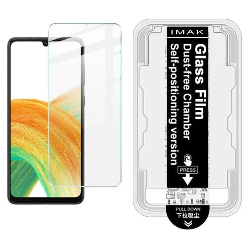 Para Samsung Galaxy A33 5G imak Localizador de cámara libre de polvo Serie H Película de vidrio templado