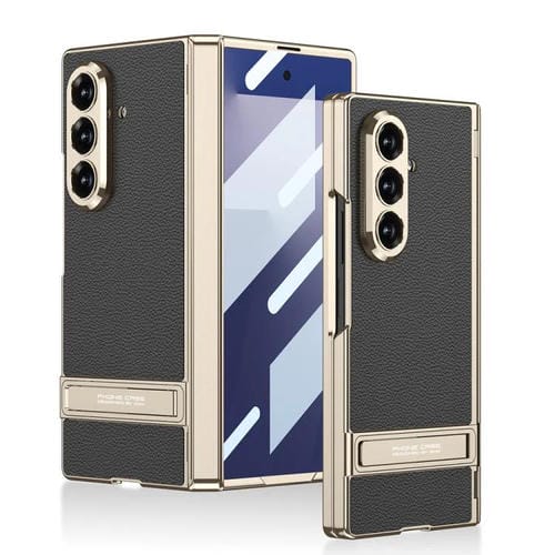 Funda de cuero magnética Triumph Phantom integrada GKK con soporte para Samsung Galaxy Z Fold7 5G (negro)