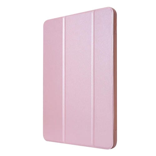 Funda para Tableta Cuero PC Pu con Soporte Tres Plegables (Oro Rosa)