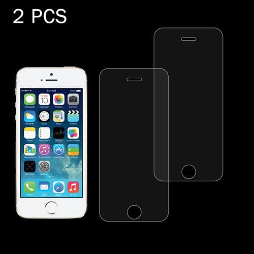 PelĂcula de Pantalla Vidrio Templado para iPhone SE 5S 5C 5 0.26mm 9H Dureza Superficial 2 PCs