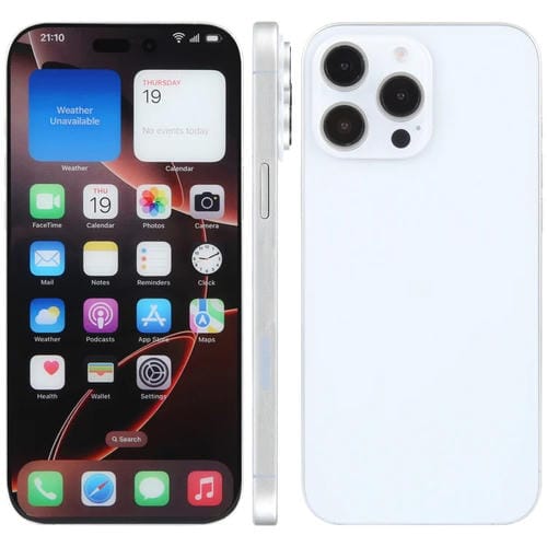 Modelo de Pantalla Falsa sin Función con Pantalla a Color para iPhone 16 Pro (Blanco)