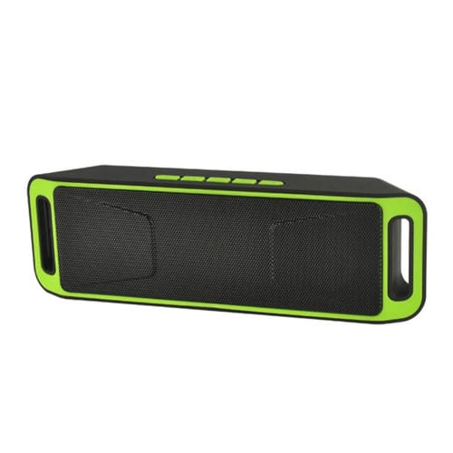 Tarjeta Multifuncional Sc208 Reproducción Música Bluetooth Altavoz Función Llamada Tf U-Disk Aux Audio Fm (Green)