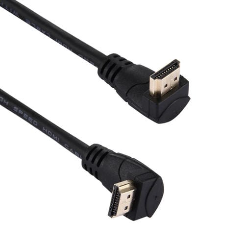 Cable HDMI 2.0 de Alta Velocidad 60 cm 4K x 2K Ángulo Recto 270 Grados Macho a Macho con Ethernet (Negro)