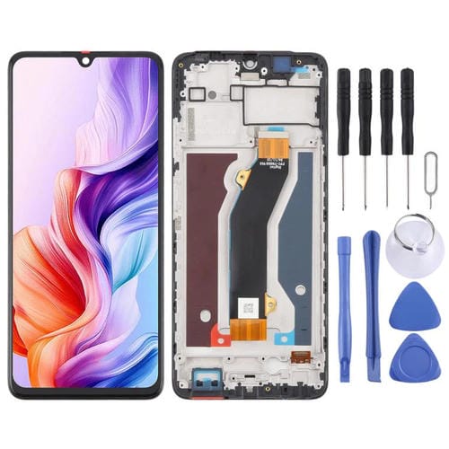 Pantalla Completa con Marco para ZTE Blade V70 Max (Negro)