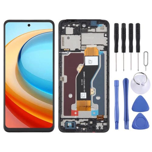 Pantalla Completa con Marco para ZTE Blade A75 5G / V60 (Negro)
