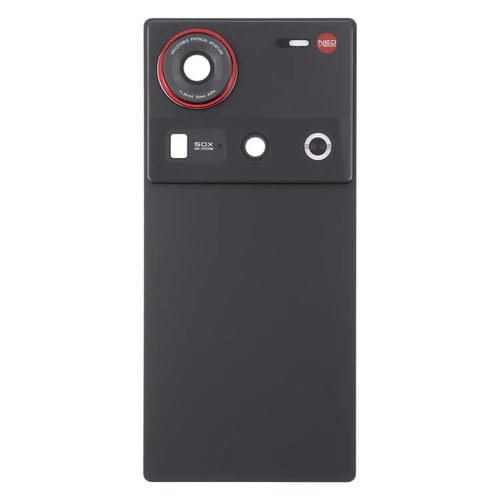 Tapa Trasera de Batería de Vidrio con Tapa para Lente de Cámara para ZTE Nubia Z70 Ultra NX733J NX736J (Negro)