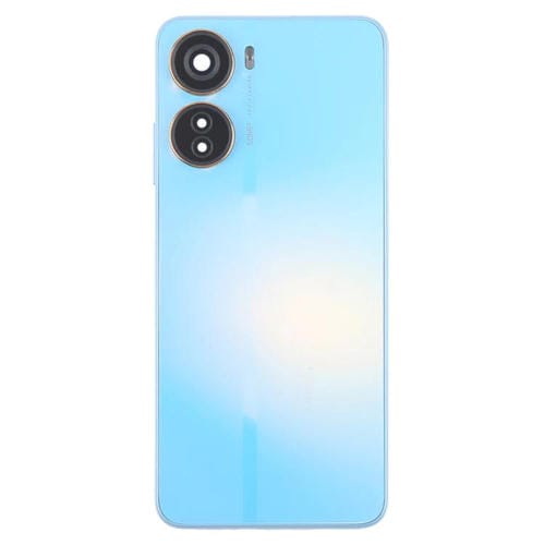 Back Battery Cover Plastic with Central Frame and Camera Lens Cover for ZTE Axon 40 Lite (Blue)