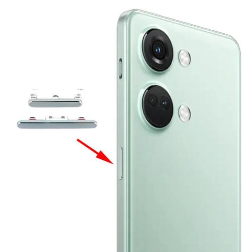 Para OnePlus Ace 2V PHK110 Botón de encendido y botón de control de volumen (verde)