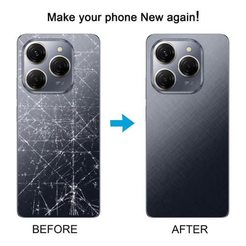 Couvercle arrière de batterie d'origine Tecno Spark 20 Pro (Noir)