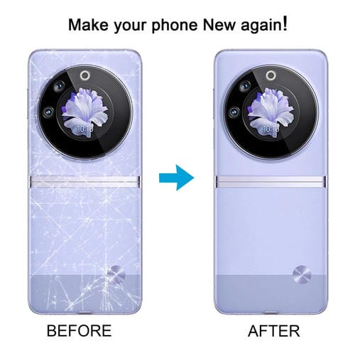 Couvercle arrière de batterie d'origine Tecno Phantom V Flip (Noir)