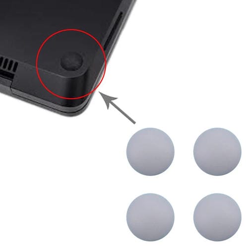 Tapis en caoutchouc 4 en 1 Microsoft Surface Laptop 3 / 4 / 5 (Argent)