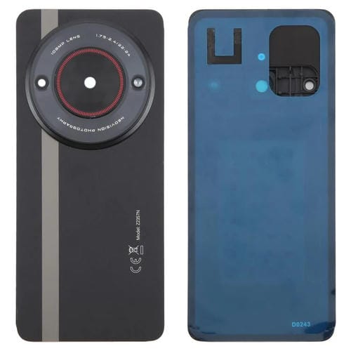 Back Glass Cover Battery ZTE Nubia Focus with Adhesive and Camera Lens Cover (Black)