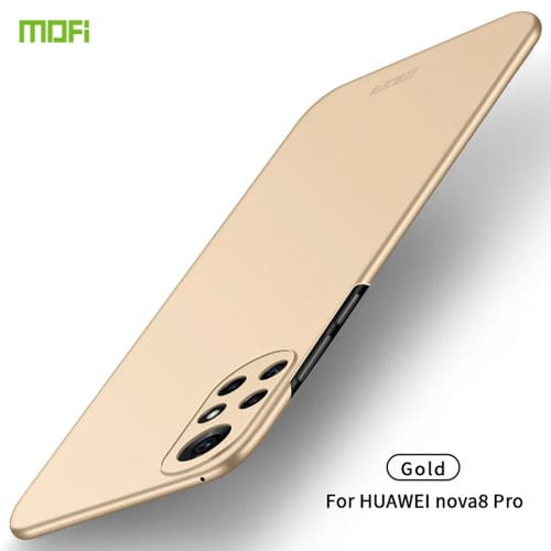 Para Huawei Nova 8 Pro Mofi Frosted PC Funda Duro Ultra-Thin (Oro)