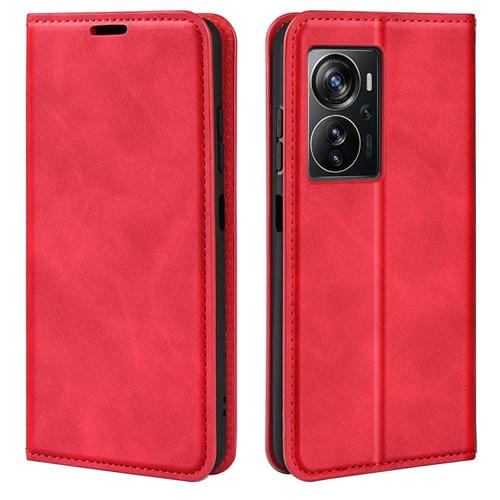 Para ZTE Axon 40 Pro Retro-Skin Suction Suction Telephip Case (rojo)