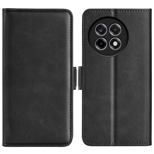 Funda de Cuero para OnePlus Ace 5 Pro con Tapa Horizontal y Hebilla Magnética (Negra)