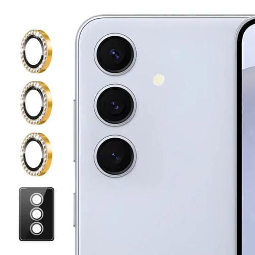 Protector de Lente de CĂĄmara para Samsung Galaxy S23 FE 5G Enkay AR Anti-Reflejo Anillo de Diamante PelĂcula Completa de Vidrio (Dorado)