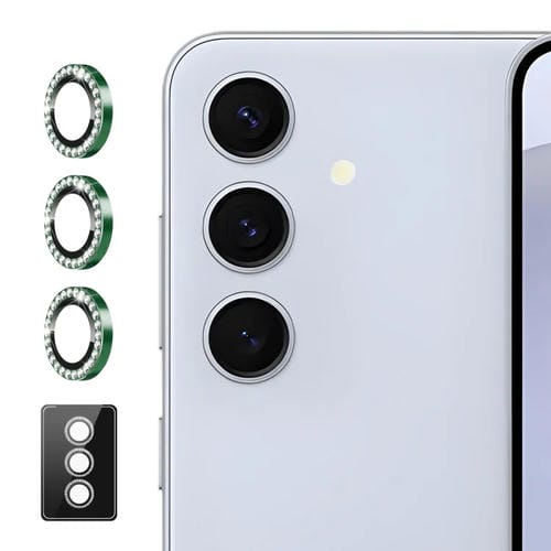 PelĂcula Completa de Cristal para Lente de CĂĄmara con Anillo de Diamante Individual Antirreflejo Enkay Ar para Samsung Galaxy A25 (Verde Oscuro)