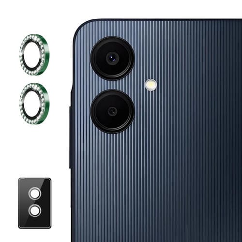 PelĂcula Completa de Cristal para Lente de CĂĄmara con Anillo de Diamante Individual Antirreflejo Enkay Ar para Samsung Galaxy A06 4G (Verde Oscuro)