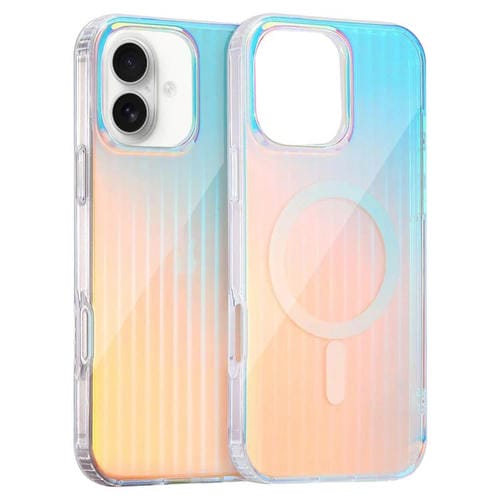 Funda para Teléfono Magsafe iPhone 16 Textura Grabada con Láser Rayas Verticales