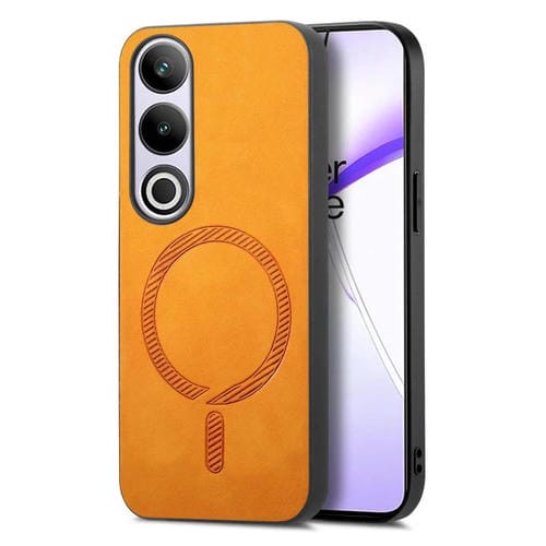 Funda Trasera PU Magsafe para OnePlus Nord CE4/Ace 3V (Amarilla)