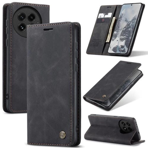 Funda de Cuero con Tapa Horizontal Multifuncional para OnePlus 13 Caseme 013 (Negra)