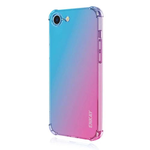 Funda TPU Enkay iPhone 16E Diseño Sombrero y Príncipe (Azul y Rosa)