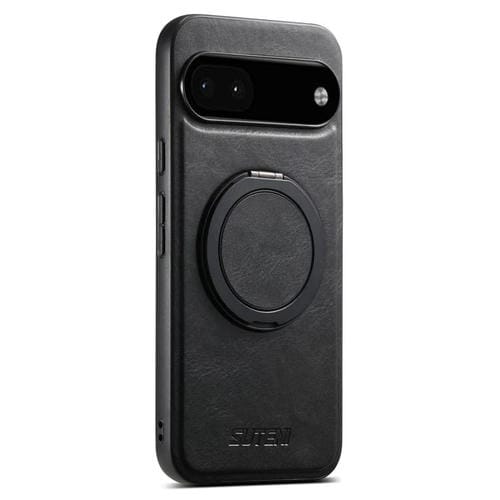 Funda para Teléfono Suteni G3 con Soporte Giratorio 360° y Cera de Aceite para Google Pixel 6A (Negra)