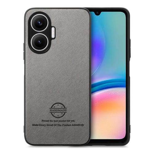 Funda trasera de piel y sarga para Redmi Turbo 4 Pro (gris)