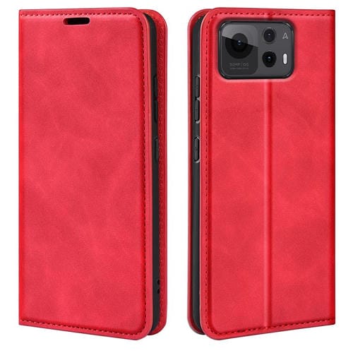 Funda de Cuero con Ventosa Magnética para Asus Zenfone 12 Ultra Retro-Skin (Roja)