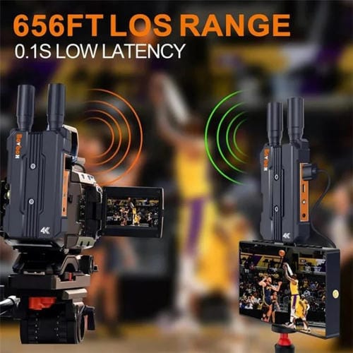 Extensor Inalámbrico 4K HD Bovbox 098 para Cámaras DSLR SDI HDMI Monitor de Video Interfaz Dual Enchufe Estadounidense