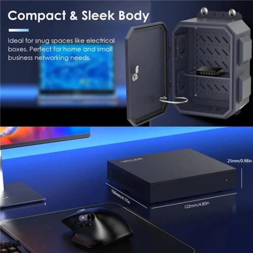 Conmutador PoE WAVLINK WN701AE IEEE 802.3AF/AT con detección automática y gestión centralizada de puntos de acceso. Enchufe: EE. UU.