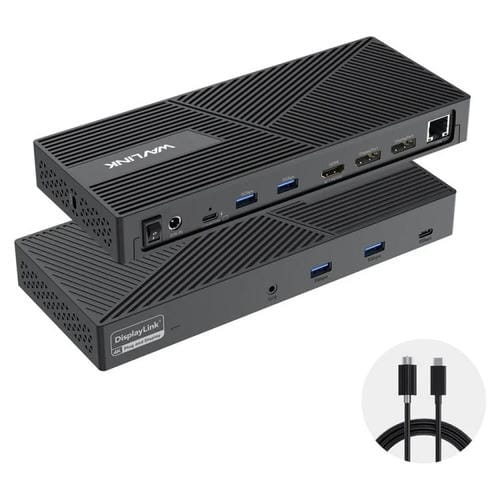 Estación de carga WAVLINK UG69PD24 12 en 1 PD 100 W para Thunderbolt 4/3 (UE)