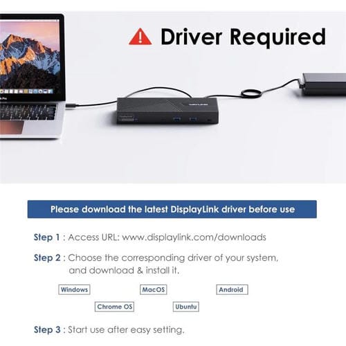 Estación de carga WAVLINK UG69PD24 12 en 1 PD 100 W para Thunderbolt 4/3 (Reino Unido)