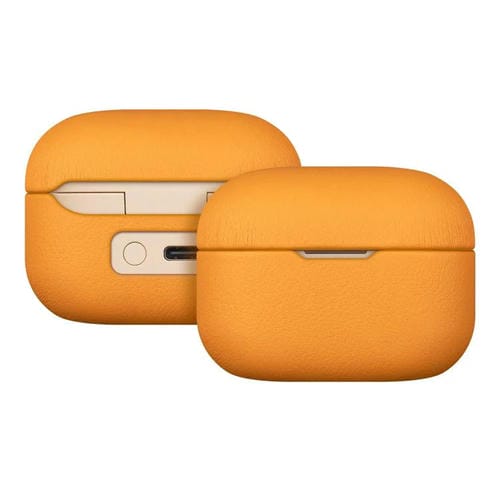 Funda protectora de cuero genuino granulado para auriculares Bluetooth Sony LinkBuds S (flor, jengibre y hierba)