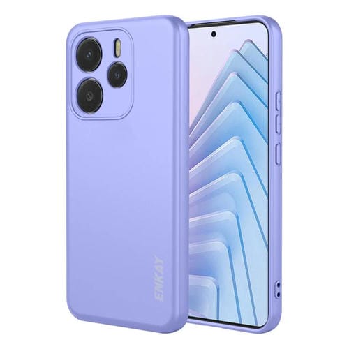 Funda ENKAY de silicona líquida suave y a prueba de golpes para Redmi Note 14 4G (164 mm) (morado)