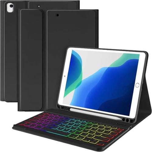 Funda magnética con teclado Bluetooth a color para iPad Pro 11 2024 (negro premium)