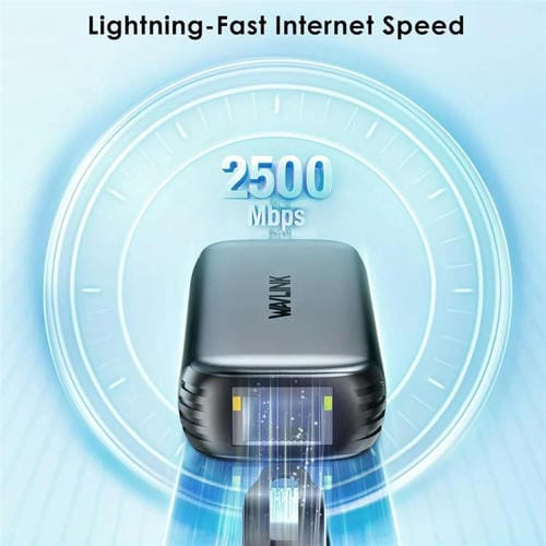 Convertidor de red WAVLINK NWU330GD USB-C a RJ45 2,5 Gbps con salida PD 95 W