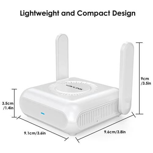 Enrutador de viaje WAVLINK WNT100X3 AX3000 de 160 MHz MU-MIMO OFDMA VPN de doble banda WiFi 6, color: enchufe de Reino Unido