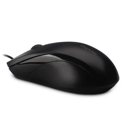 Mouse Racoo N1600 1000 DPI 3 teclas Silent oficina negocio cable 1.5 m (Negro)