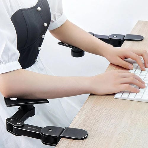 Soporte de Mano para Computadora Vaydeer Tj2011 Mouse Pad Metal Brazo Voladizo Pulsera Pad (Negro)