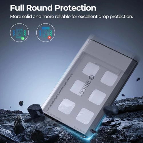 Estuche para Disco Duro Móvil Orico DD25 USB 3.1 5 Gbps 2,5 Pulgadas Estado Sólido y Mecánico Externo SATA Universal