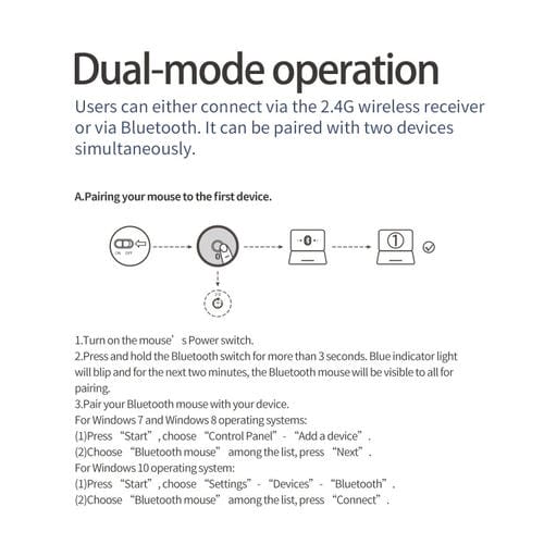 Ratón Inalámbrico Zelotes F-26C con Agarre Vertical, Pantalla LED, 8 Teclas, Modo Dual 2,4G y Bluetooth (Gris)