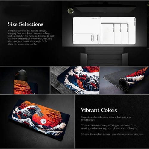 Alfombrilla de Ratón Big Wave N.º 24 300 x 700 x 3 mm Goma Antideslizante para Juegos