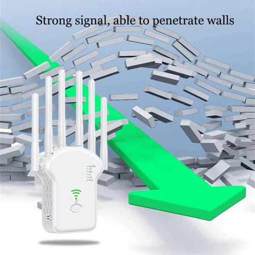 Repetidor Amplificador de Señal WIFI Urant U13 Banda Dual 1200 Mbps 2,4 G/5 G Enchufe Estadounidense (Blanco)