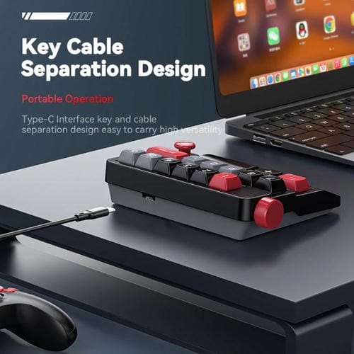 Teclado Mecánico con Cable RGB Intercambiable en Caliente Perilla Basculante Programación Macro para Juegos (Blanco)