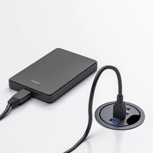 Estación de Acoplamiento Divisora para Escritorio con 3 Puertos USB 3.0, TF y SD, Cable de 1,2 m
